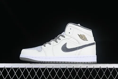 All Categories Air Jordan Jordan Series Basketball Shoes Air Jordan 1 Mid Air Jordan 1 Mid AJ1 Joe 1 Beige Chinese Cultural Leisure Sneakers FB9899-100